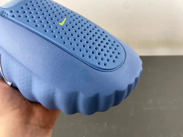 Nike Blue White Molded Foam Perforated Upper Slippers