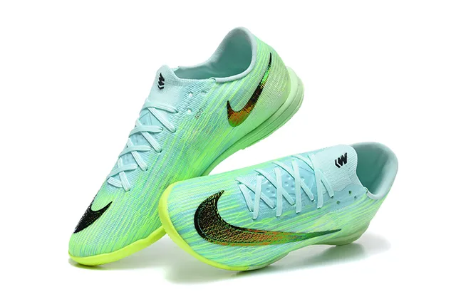 Nike Mercurial Green Blue Knit Upper Gradient Indoor Soccer Shoes