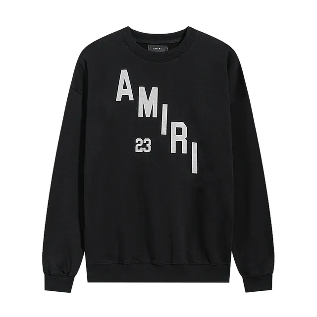 Amiri Graphic-Print Black Crewneck Sweater