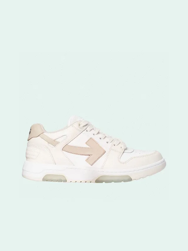 Off-White Beige Deconstructed Layered Panel Lifestyle Sneakers