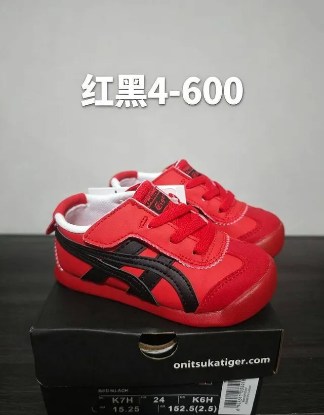 Onitsuka Tiger Pink White Low-Top Velcro Strap Lifestyle Sneakers
