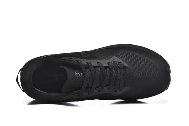 On Cloud Black Monochrome Engineered Mesh Upper Running Shoes