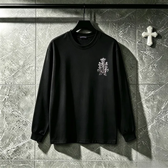 Chrome Hearts Cross Motif Graphic Long-Sleeve T-Shirt