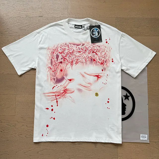 Hellstar Graphic-Print Splatter Effect Double-Sided T-Shirt