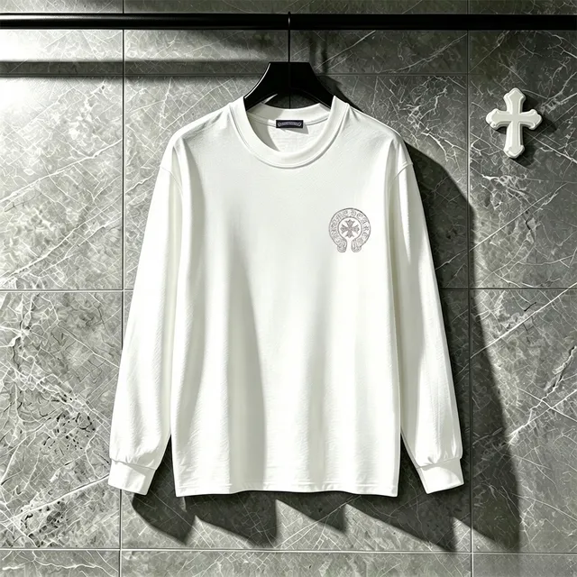 Chrome Hearts Circular Cross Graphic Black Long-Sleeve T-Shirt