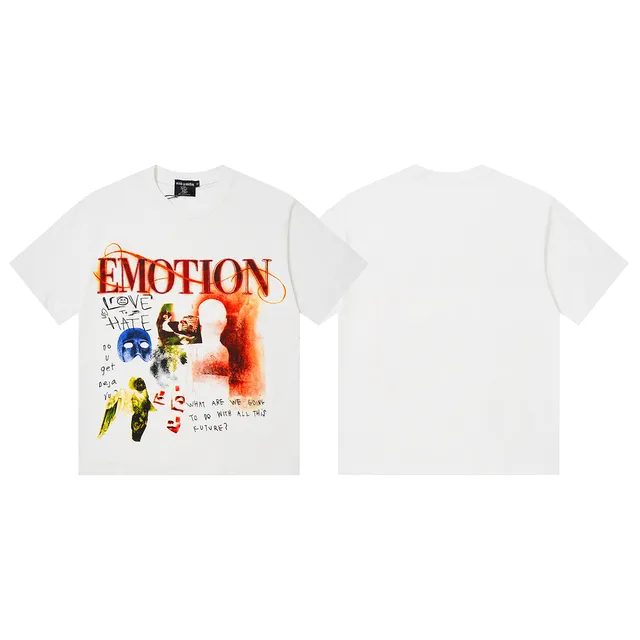 Mixed Emotion Emotion Graphic Print White T-Shirt