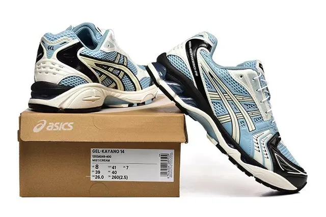 ASICS Gel-Kayano Light Blue Black White Running Shoes