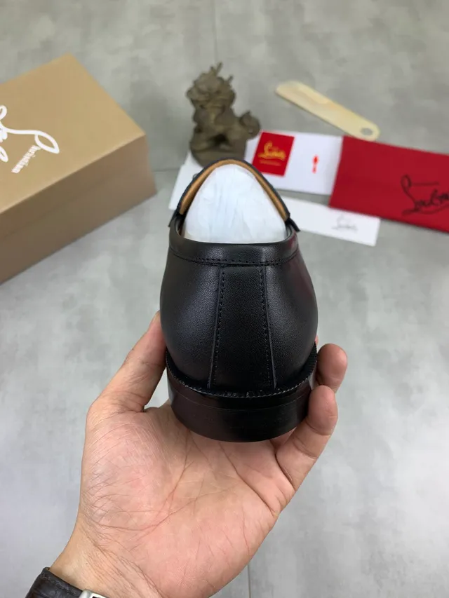 Christian Louboutin Horsebit Loafer Black Leather Loafers