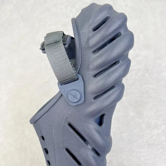 Crocs Echo Clog Gray Molded Foam Ventilated Clog