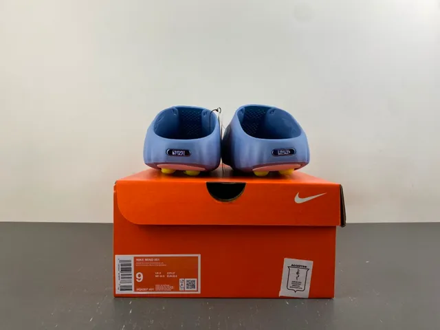 Nike Blue White Molded Foam Perforated Upper Slippers