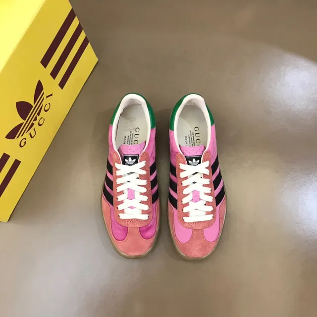 Adidas Pink Black Suede Upper Three-Stripe Side Panel Lifestyle Sneakers