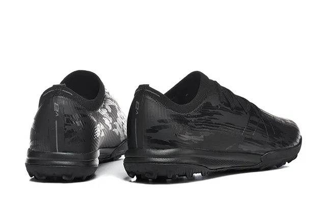 New Balance Black Monochrome Glossy Embossed Upper Turf Soccer Shoes