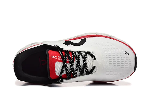 On Cloudmonster White Red Black Running Shoes