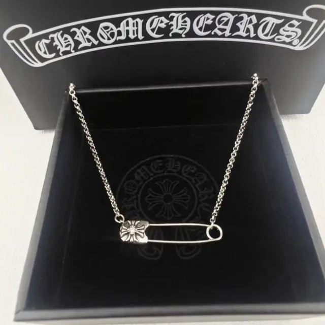 Chrome Hearts Floral Safety Pin Pendant Necklace