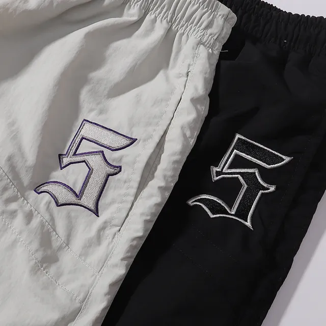 Relaxed-Fit Graphic Embroidered Pants