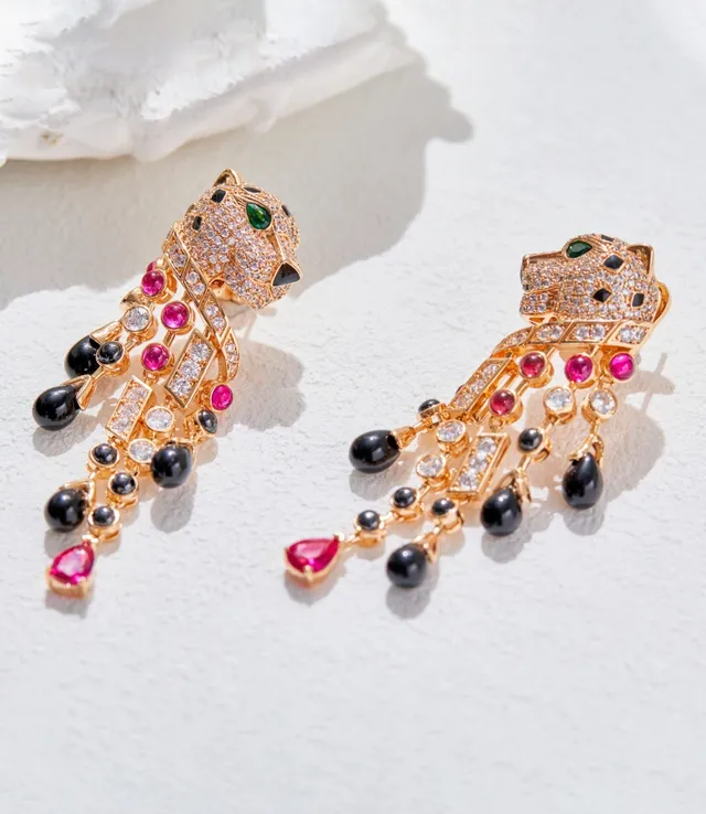Cartier Panthère Multigem Fringe Earrings