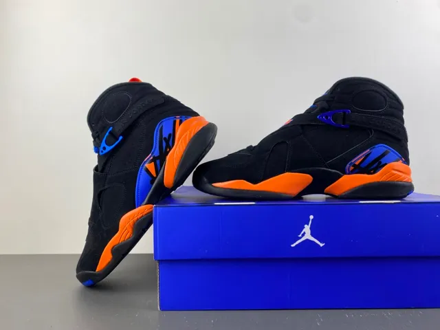 Air Jordan 8 Black Orange Blue Basketball Shoes