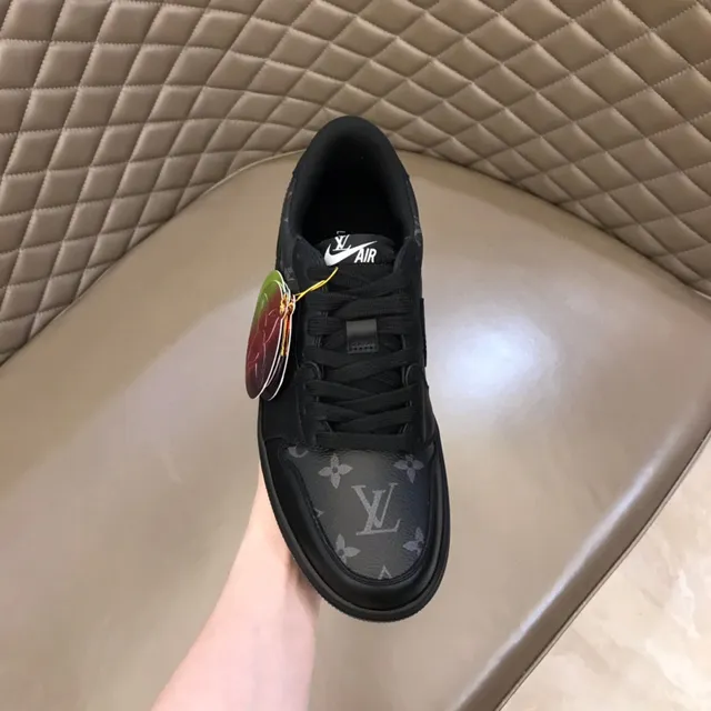 Nike Dunk Low Monogram Print Black Lifestyle Sneakers