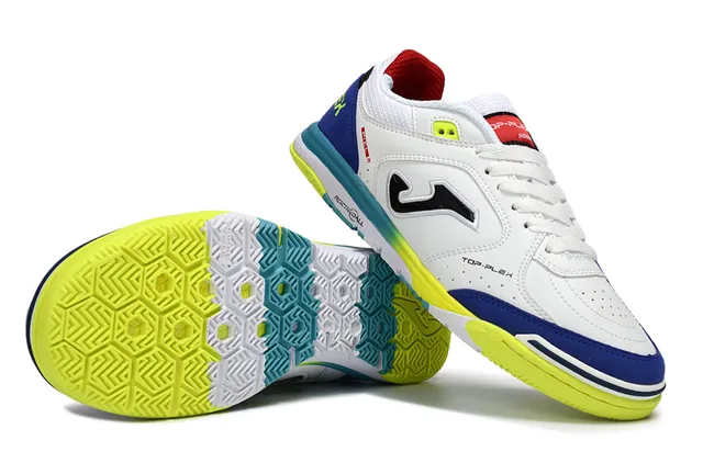 Joma Top-Plex White Blue Synthetic-Mesh Upper Sneakers