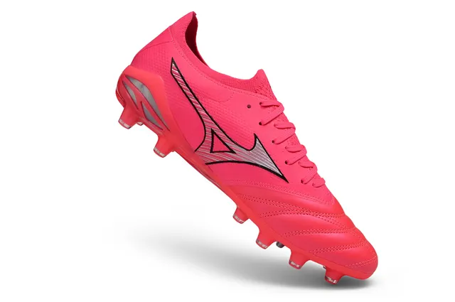 Mizuno Pink Silver Knit Collar Synthetic Leather Forefoot Firm-Ground Soccer Shoes
