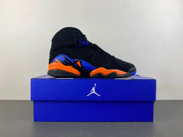 Air Jordan 8 Black Orange Blue Basketball Shoes