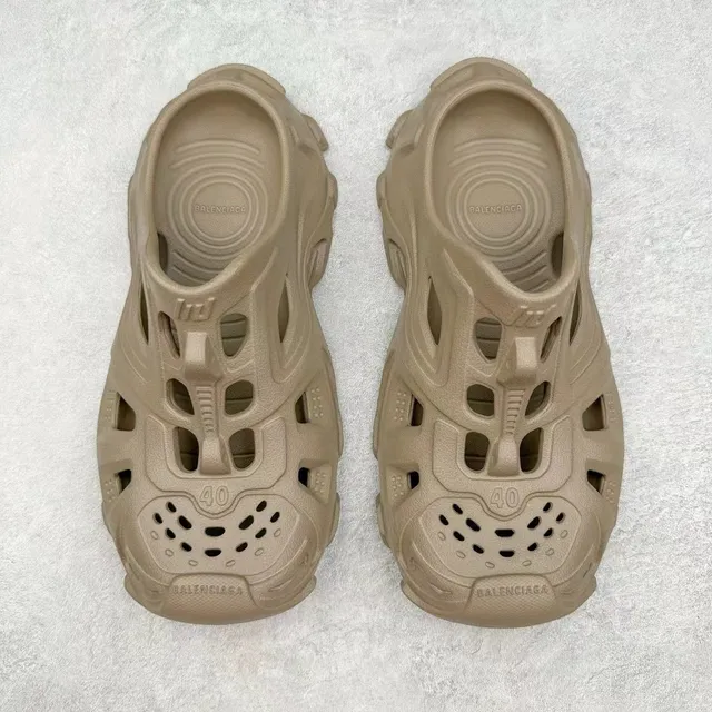 Crocs Beige Molded Foam Ventilated Clog