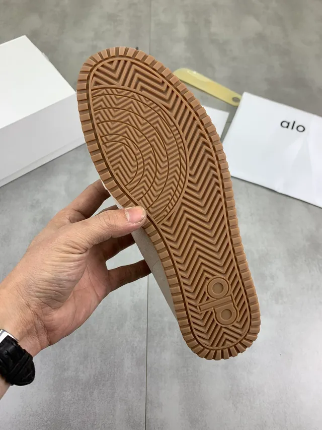 Alo Beige Suede Lifestyle Sneaker