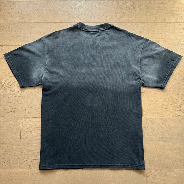 Vale Forever Acid-Wash Graphic Print Boxing Theme T-Shirt