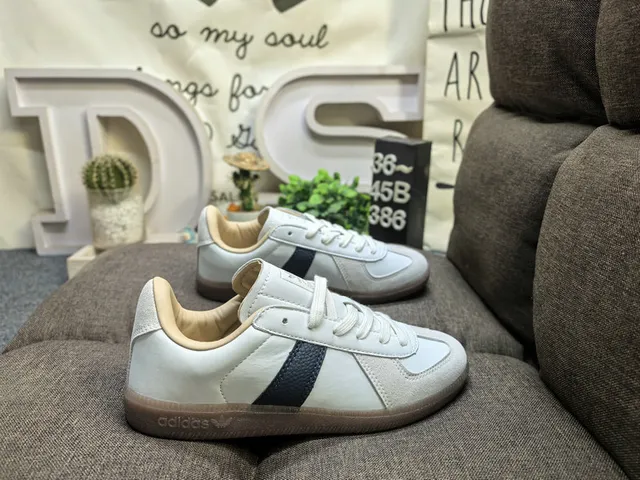 Adidas Spezial White and Beige Leather-Suede Lifestyle Sneakers