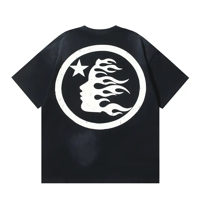 Black Distressed Graphic Print Oversized T-Shirt and Shorts Casual Set