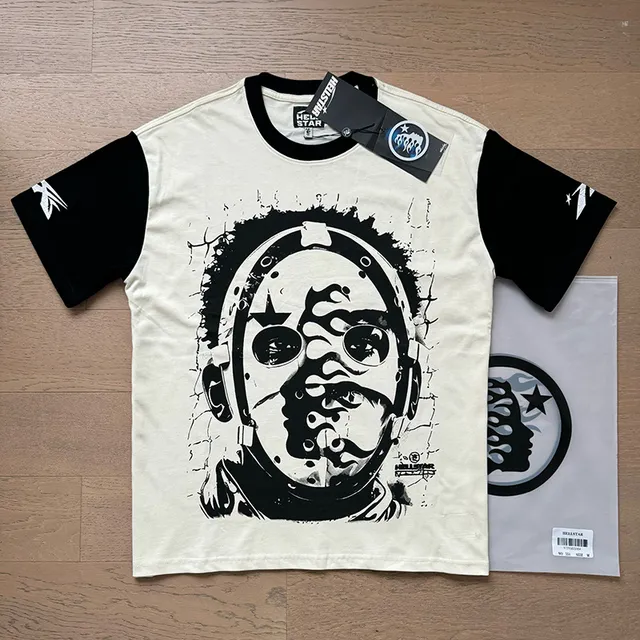 Hellstar Graphic Print Contrast-Sleeve Oversized T-Shirt