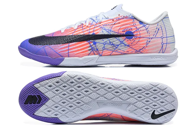 Nike Mercurial Multicolor Purple Low-Top Synthetic Upper Indoor Soccer Shoes