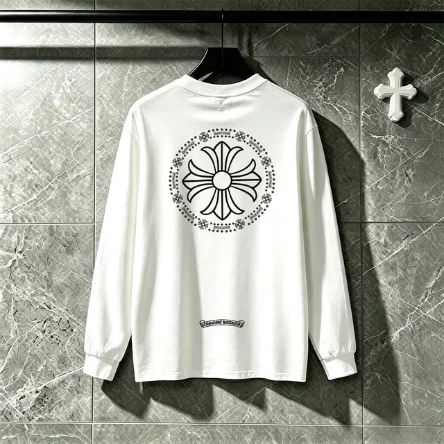 Chrome Hearts Cross Circle Graphic Long-Sleeve T-Shirt