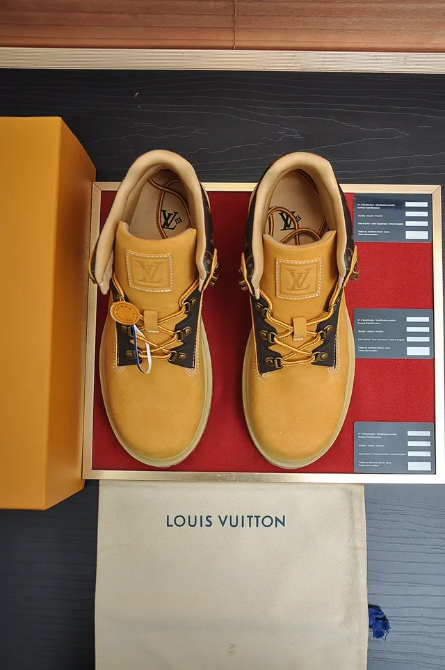 Louis Vuitton Mustard Yellow Monogram Work Boots