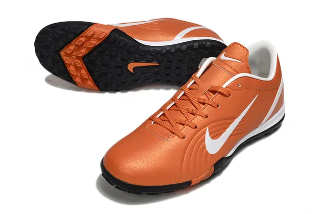 Nike Orange White Low-Cut Synthetic Upper Indoor Soccer Shoes