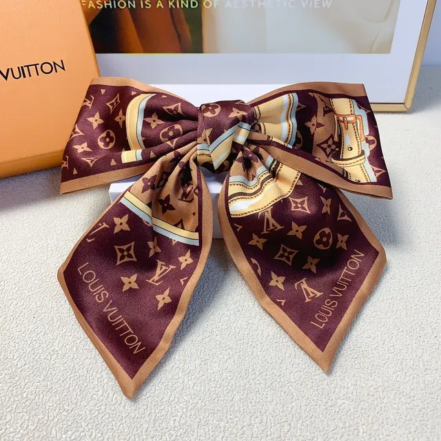 Louis Vuitton Monogram Print Silk Scarf