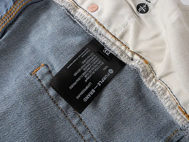 Purple Brand Distressed Paint-Splattered Bleach-Wash Slim-Fit Jeans