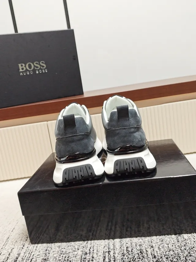 Hugo Boss Gray and White Lifestyle Sneaker