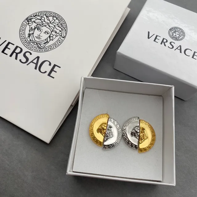 Versace Greca Odissea Split-Face Medusa Earrings