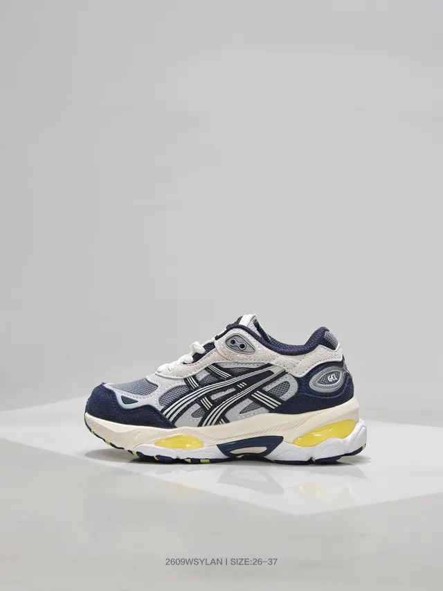 ASICS White Blue Midsole Mesh And Synthetic Overlay Chunky Sneakers