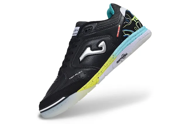 Joma Black Multicolor Low-Top Synthetic Leather Upper Sneakers