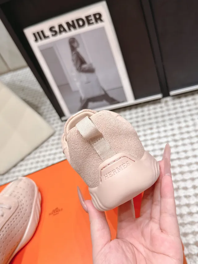 Jil Sander Perforated Suede Sneaker Pale Pink Lifestyle Sneakers