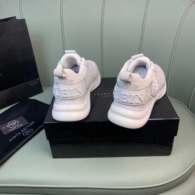 Philipp Plein White Skull Logo Lifestyle Sneakers