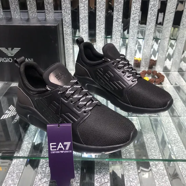 Giorgio Armani EA7 All-Black Mesh Lifestyle Sneaker