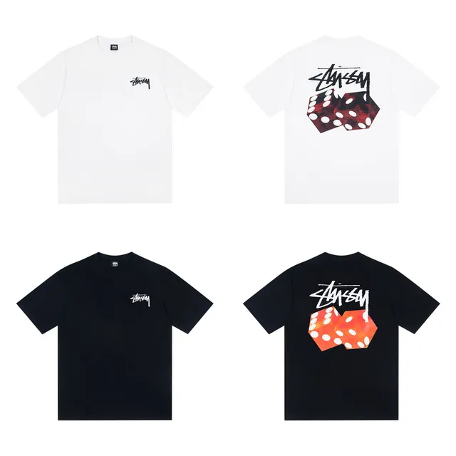 Stussy Stock Logo Dice Graphic T-Shirt