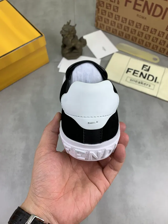 Fendi Monster Eye Suede Slip-On Lifestyle Sneakers