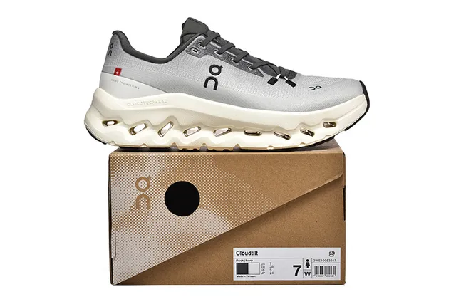 On Cloudmonster Gray and Black Running Shoes