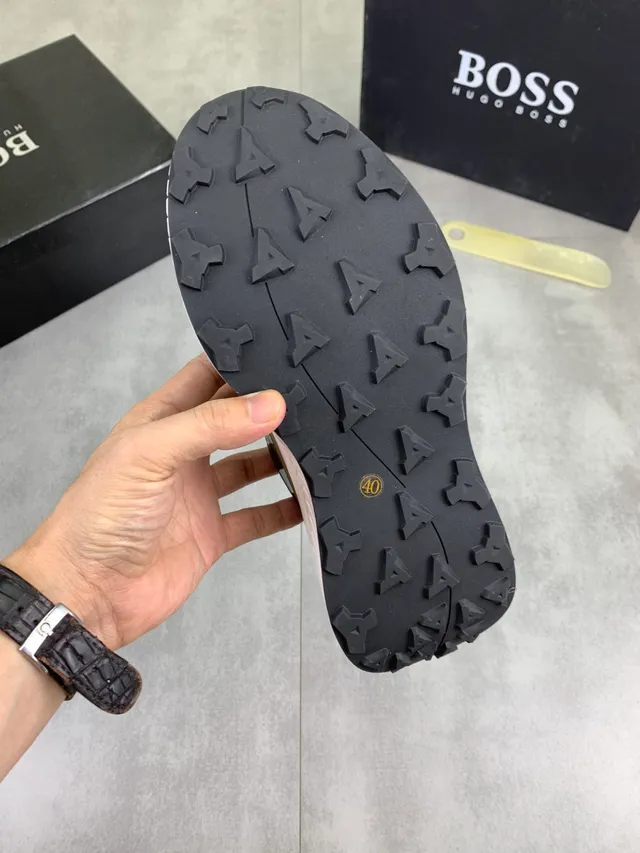 Hugo Boss Black Army Green Slip-On Elastic Collar Lifestyle Sneakers