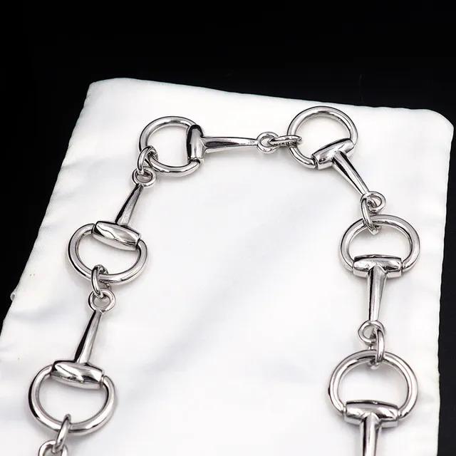 Gucci Horsebit 1955 Silver-Tone Horsebit Link Necklace