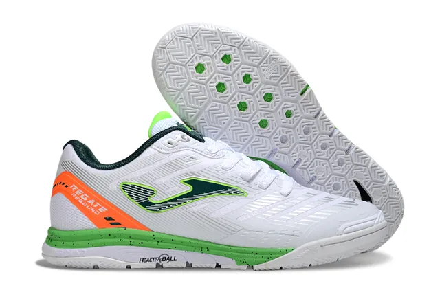 Joma Indoor Soccer Shoes White Blue Low-Top Synthetic Upper Sneakers